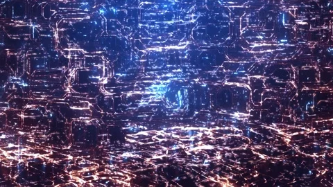Endless Digital Network Loop: Flying Through Data and Circuitry Stock Footage 248815743