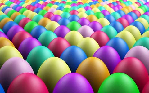 Endless easter eggs Stock Illustration