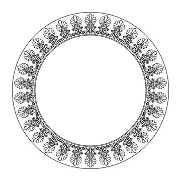 Endless European round pattern in the Victorian style.  Illustrazione stock