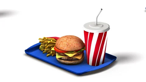 Endless Fast Foods vertigo effect Stock Footage 32935255