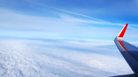 Endless field of clouds. sky. as seen through the airplane window Stock Footage 165147265