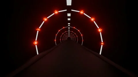 Endless flight in a beautiful tunnel. Stock Footage 166452440