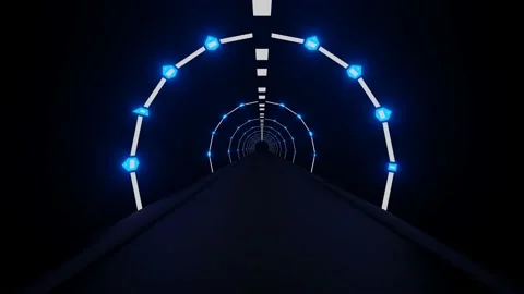 Endless flight in a beautiful tunnel. Stock Footage 168207030