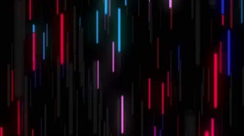 Endless flight into space of blinking neon lamps Stock Footage 68402245