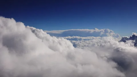 An endless flight through the clouds. Stock Footage 278294850
