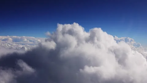 An endless flight through the clouds. Stock Footage 287873185
