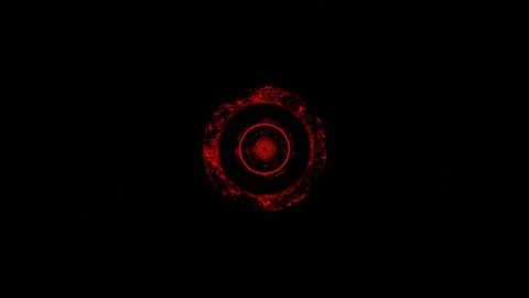 Endless forward movement in a dark corridor of round rings with red lighting. 3d Stock Footage 301515127