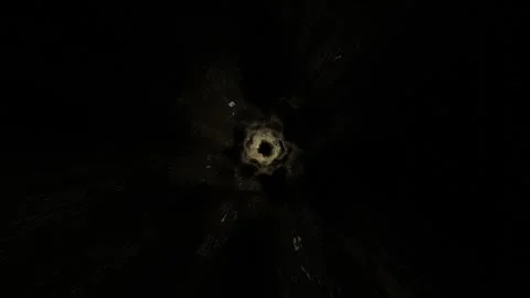 Endless forward movement in dark uneven cave 3d render looped animation Stock Footage 301515046