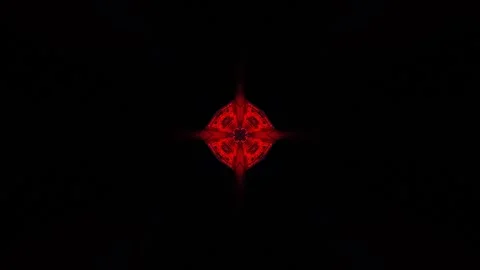 Endless forward movement inside abstract tunnel with red glow. techno concept. 3 Stock Footage 302061306