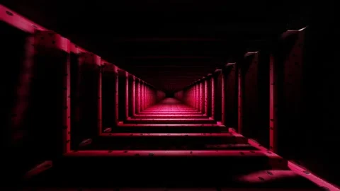 Endless forward movement inside abstract dark tunnel with purple fabric texture  Stock Footage 302069565