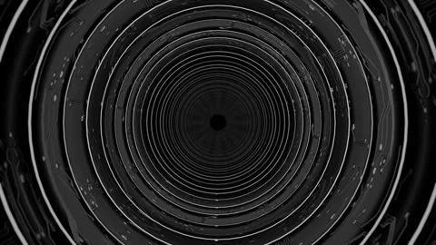 Endless forward movement inside a round black tube with printed circuit board tr Stock Footage 297451633