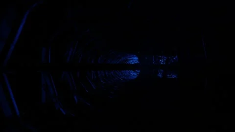 Endless forward movement through abstract circular tunnel of disposable syringes Stock Footage 312204043