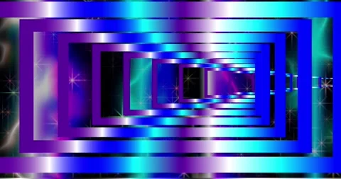 An endless fractal of rectangles of blue and magenta Stock Footage 144673749