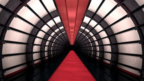 Endless Futuristic Tunnel 库存影片 108716627