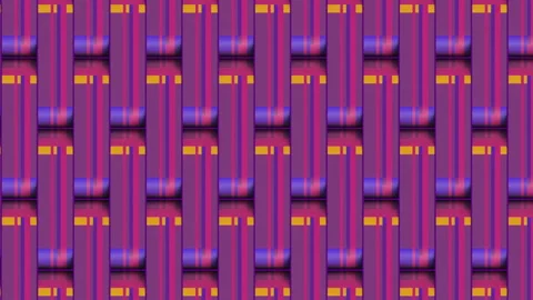 Endless geometric background of rectangles with loop animated gradient 3d render Stock Footage 155621530