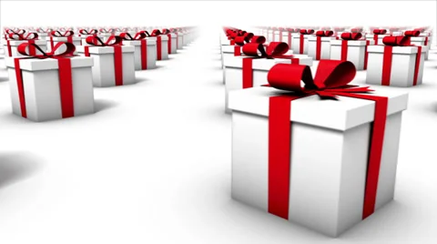 Endless Gift Boxes front view loop Stock Footage 28936159