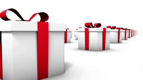 Endless Gift Boxes low angle loop Stock Footage 28937910