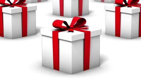 Endless Gift Boxes vertigo effect Stock Footage 28938594