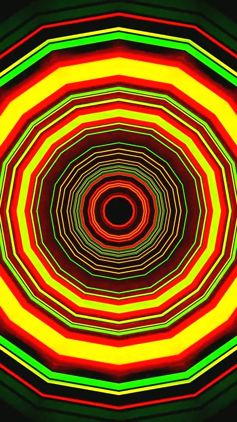 Endless green tunnel video loop presenting captivating geometric shapes and.. Stock-Footage 321570516