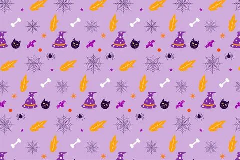 Endless Halloween pattern design with abstract elements. Halloween seamless p イラスト素材