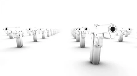 Endless handguns front view loop Stock Footage 31906806