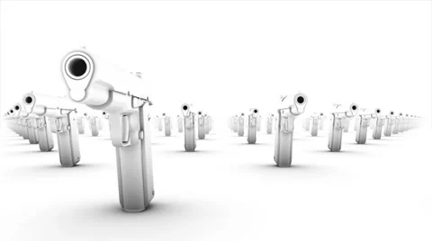 Endless handguns low angle loop Stock Footage 31906888