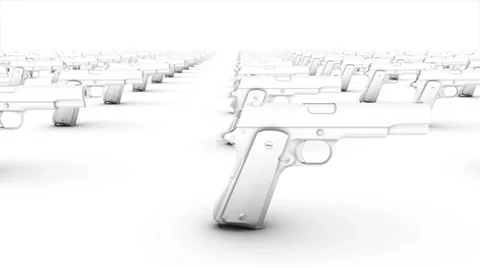 Endless handguns side view loop Stock Footage 31907147