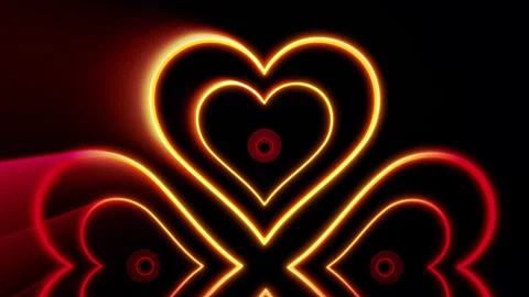 Endless Heart Tunnel Vj Loop Stock Footage 314562828