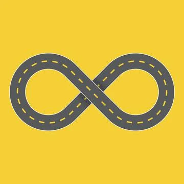 Endless highway infinity symbol graphic. 스톡 일러스트