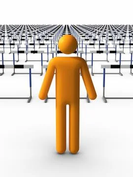 Endless hurdles. Stock Illustration