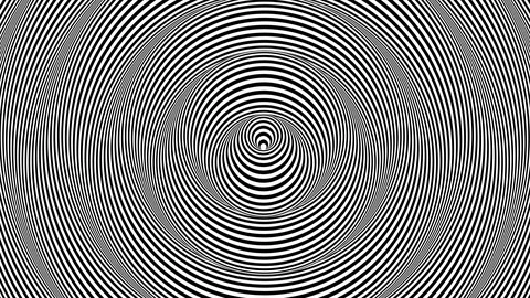 Endless Hypnotising Club Visual In Black And White Stock Footage 122316704