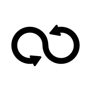 Endless, infinite, limitless icon logo Icon. Stock Illustration