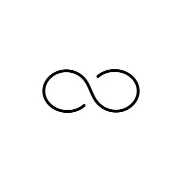 Endless Infinity Symbol Icon for Infinite Possibilities Stock Illustration