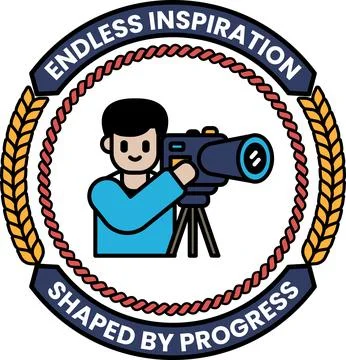 Endless inspiration shaped by progress Stock Illustration