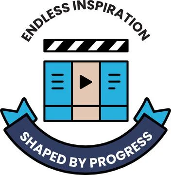Endless inspiration is shaped by progress Stock Illustration
