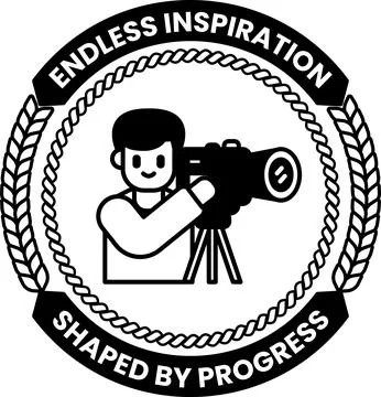 Endless inspiration is shaped by progress Stock Illustration