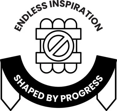 Endless inspiration is shaped by progress Stock Illustration