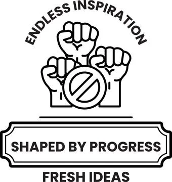 Endless inspiration is shaped by progress 스톡 일러스트