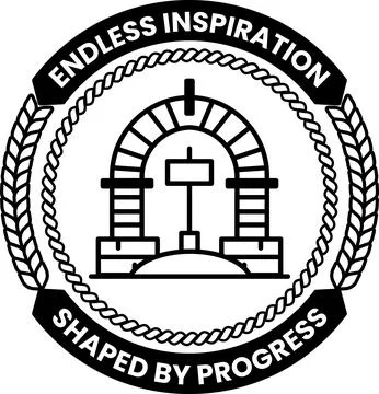 Endless inspiration is shaped by progress Stock Illustration