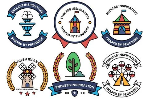 Endless inspiration is shaped by progress Stock Illustration