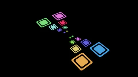 Endless kaleidoscope patterns for vibrant VJ loop experiences at parties Stock Footage 296154169