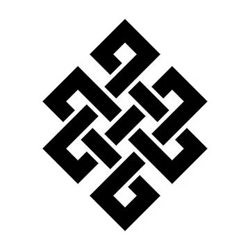 Endless knot - black vector symbol Stock Illustration