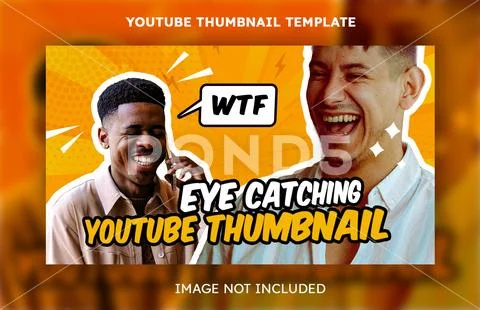 Endless Laughter Until Crying! Most Popular Comedy Videos Youtube Thumbnail.. PSD Template