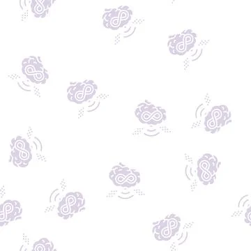 Endless learning glyph seamless pattern Stock Illustration