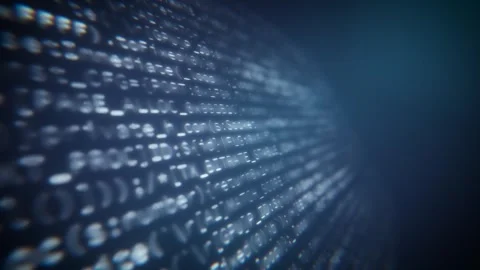 Endless lines of programming code scrolling on a computer monitor, representing Stock Footage 347809017