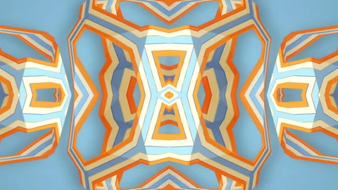 Endless loop animation of multi-color crystal magic shape. 3d rendering HD Stock Footage 192326800