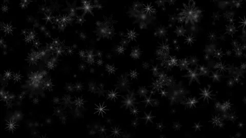 Endless loop artistic snowflakes on black background Stock Footage 337853657