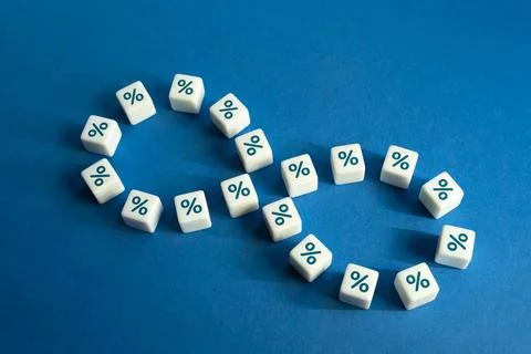 An endless loop of interest and debt. Discounts and promotions. Bad financi.. Stock Photos