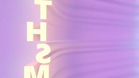 Endless loop movement of curved letters composing the word of smooth. 3d render Stock Footage 166143988