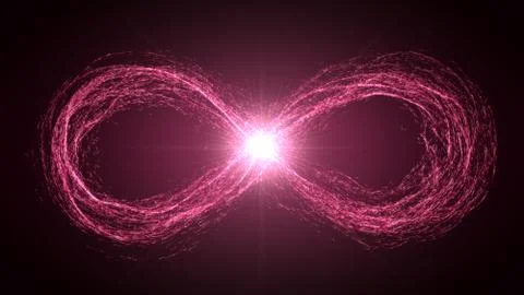 Endless loop of moving energy particles 스톡 일러스트